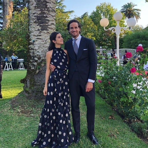 Feliciano Lopez et Sandra Gago lors du mariage d'amis à l'été 2019. Photo Instagram.