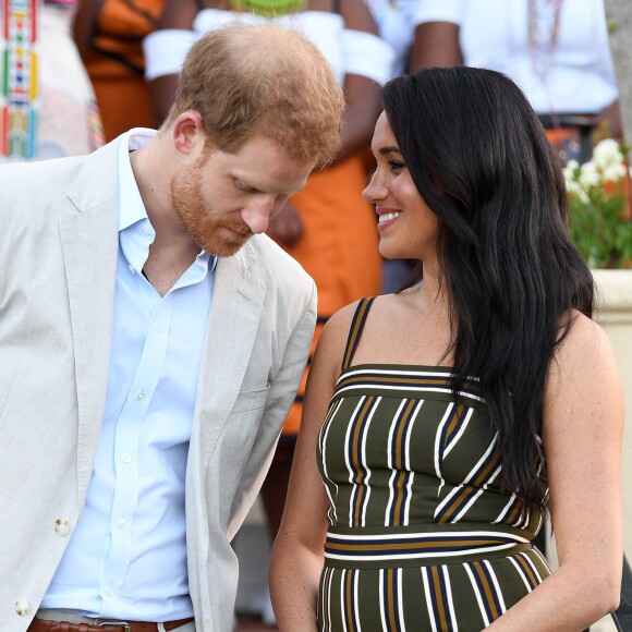 Le prince Harry, duc de Sussex, et Meghan Markle, duchesse de Sussex, se rendent à la résidence de l'ambassadeur à Cape Town, au 2 ème jour de leur visite en Afrique du Sud. Le 24 septembre 2019