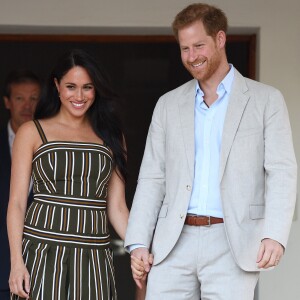 Le prince Harry, duc de Sussex, et Meghan Markle, duchesse de Sussex, se rendent à la résidence de l'ambassadeur à Cape Town, au 2 ème jour de leur visite en Afrique du Sud. Le 24 septembre 2019