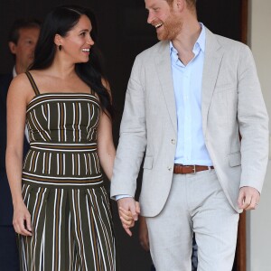 Le prince Harry, duc de Sussex, et Meghan Markle, duchesse de Sussex, se rendent à la résidence de l'ambassadeur à Cape Town, au 2 ème jour de leur visite en Afrique du Sud. Le 24 septembre 2019