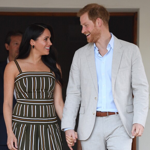 Le prince Harry, duc de Sussex, et Meghan Markle, duchesse de Sussex, se rendent à la résidence de l'ambassadeur à Cape Town, au 2 ème jour de leur visite en Afrique du Sud. Le 24 septembre 2019