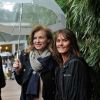 Valérie Trierweiler et Isabelle Chalençon - People au village des Internationaux de France de tennis de Roland Garros à Paris le 4 juin 2014.