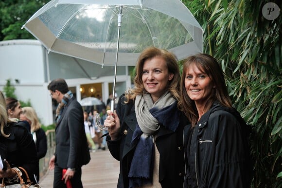Valérie Trierweiler et Isabelle Chalençon - People au village des Internationaux de France de tennis de Roland Garros à Paris le 4 juin 2014.