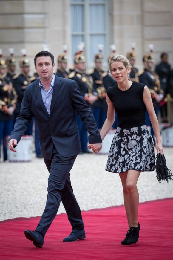 Tiphaine Auzière et son compagnon Antoine - La famille d'Emmanuel Macron arrive au palais de l'Elysée à Paris, le 14 mai 2017. © Cyril Moreau/Bestimage