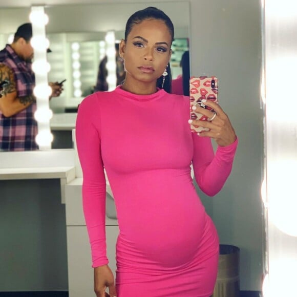 Christina Milian, enceinte, sur Instagram.