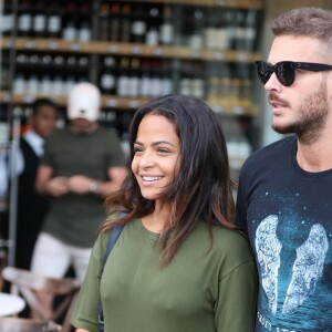 Christina Milian et son compagnon Matt Pokora (M. Pokora) font du shopping chez "Wally's" à Beverly Hills. Los Angeles, le 15 novembre 2018.