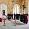 Claude Chirac, son fils Martin Rey-Chirac, son mari Fréderic Salat-Baroux et les enfants de Fréderic : Alexandre, Nicolas et Esther - Les autorités religieuses rendent hommage à Jacques Chirac - Cérémonie inter-religieuse et Recueillement populaire en hommage au président Jacques Chirac dans la cour des Invalides à Paris le 29 Septembre 2019. © Kamil Zihnioglu/ Pool / Bestimage