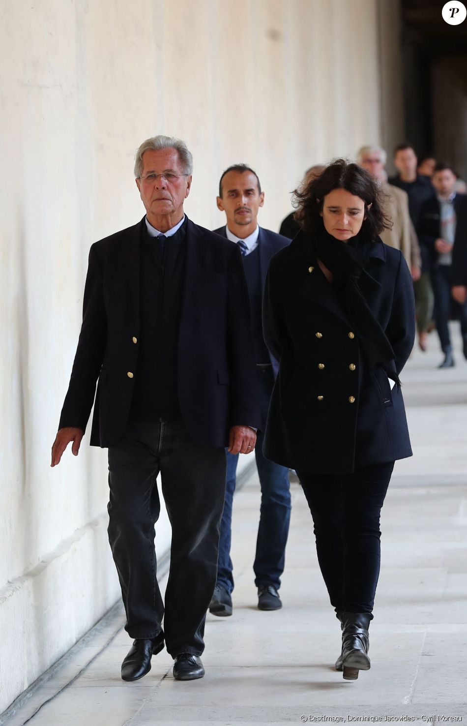 Jean-Louis Debré et sa femme Valérie Bochenek - Recueillement populaire en hommage au président ...