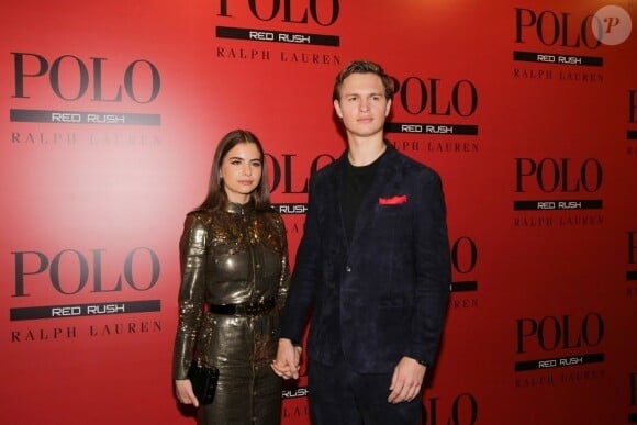 Ansel Elgort et sa compagne Violetta Komyshan à la soirée de lancement du parfum Ralph Lauren "Polo Red Rush" à Sao Paulo, le 25 avril 2019.