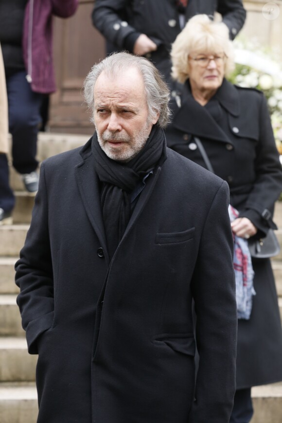 Michel Leeb lors des obsèques de Michel Legrand en la cathédrale orthodoxe Saint-Alexandre-Nevsky à Paris, le 1er février 2019.