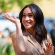 Meghan Markle, duchesse de Sussex, à l'Université de Johannesburg où elle participe à une table ronde avec l'Association des universités du Commonwealth, dont elle est la marraine à Johannesburg, Afrique du Sud, le 1er octobre 2019.