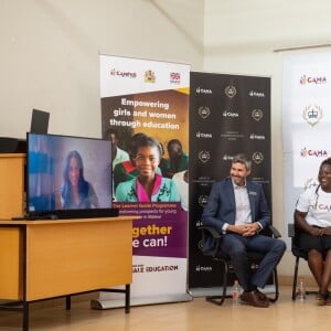 Meghan Markle, duchesse de Sussex, en visio conférence - Le prince Harry, duc de Sussex, en visite au "Nalikule College of Education" au Malawi, à l'occasion de son 7ème jour de son voyage en Afrique. Le 29 septembre 2019