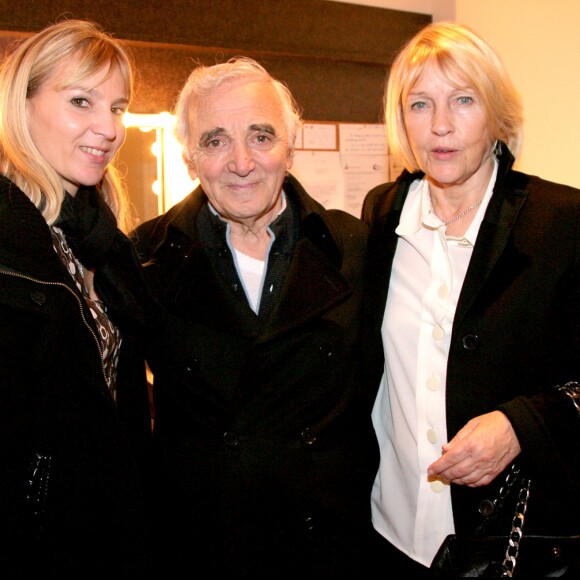 Charles Aznavour avec sa femme Ulla et sa fille Katia.