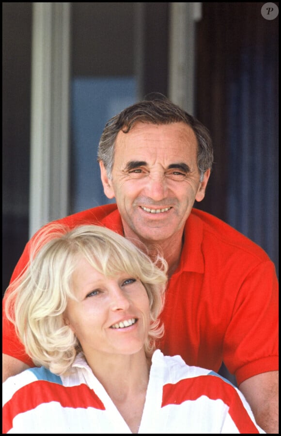 Charles Aznavour et sa femme Ulla en 1982.