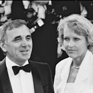 Charles Aznavour et sa femme Ulla en 1985.