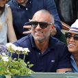 Amel Bent et son mari Patrick Antonelli dans les tribunes des internationaux de tennis de Roland Garros à Paris, France, le 3 juin 2018. © Dominique Jacovides - Cyril Moreau/Bestimage