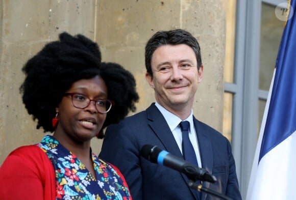 Passation de pouvoir entre Benjamin Griveaux et Sibeth NDiaye au poste de porte parole du gouvernement à Paris le 1er Avril 2019. © Dominique Jacovides/Bestimage
