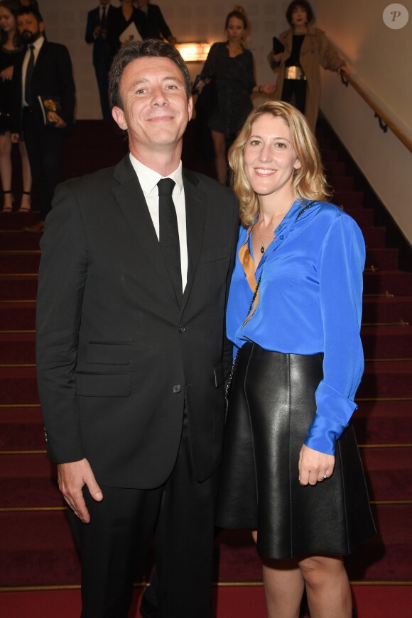 Benjamin Griveaux et sa femme Julia Minkowski - 30ème cérémonie des Molières 2018 à la salle Pleyel à Paris, France, le 29 mai 2018. © Coadic Guirec/Bestimage