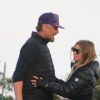 Josh Duhamel retrouve son ex Fergie pour passer la journée avec son fils Axl dans un parc de neige artificiel à Los Angeles. Le 23 février 2019.