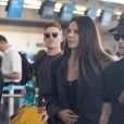 Exclusif - Lana Del Rey arrive avec un mystérieux inconnu à l'aéroport de JFK à New York, le 24 septembre 2019
