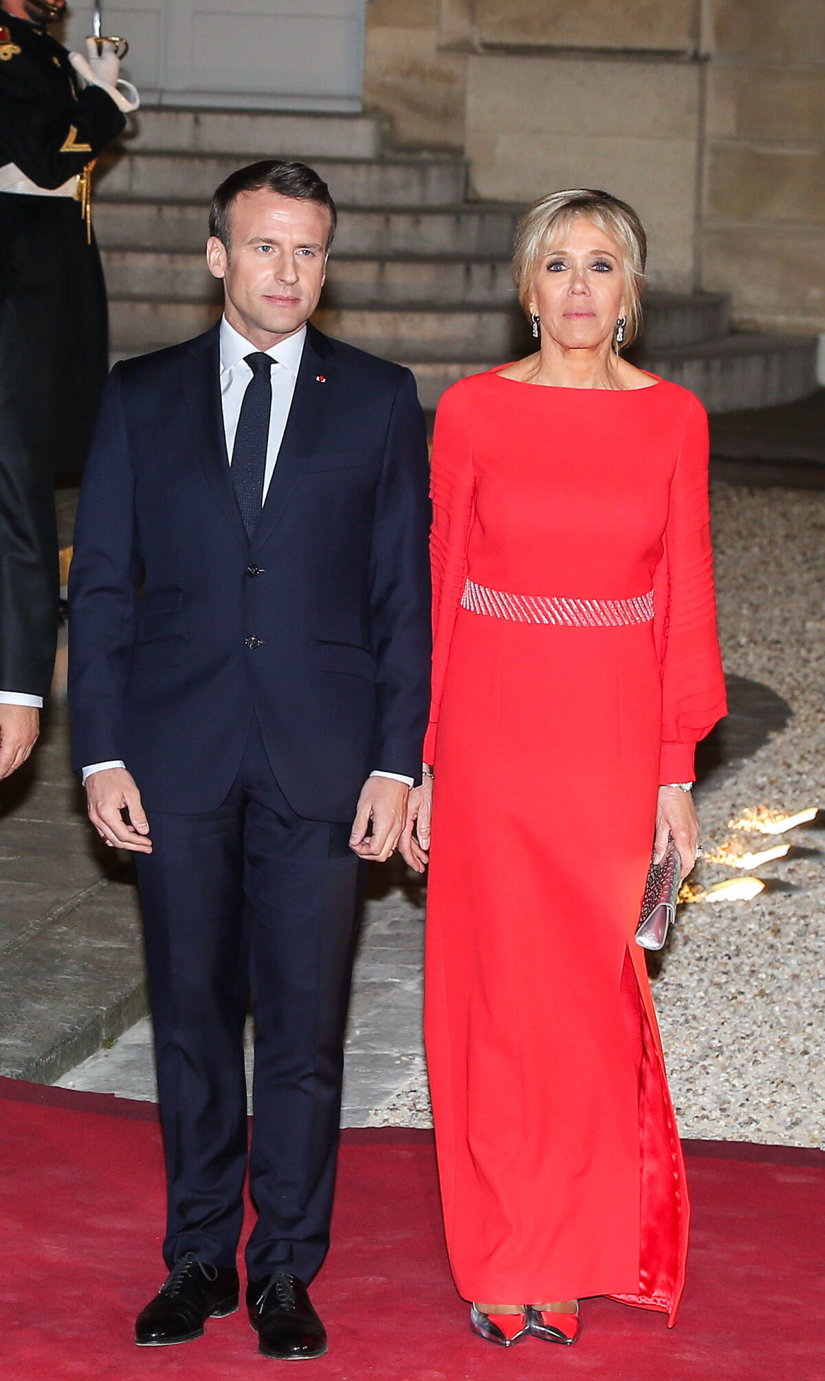 Photo : Le président de la république, Emmanuel Macron et sa femme ...