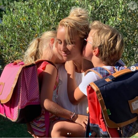Elodie Gossuin avec ses jumeaux Joséphine et Léonard le 6 juillet 2019 sur Instagram.