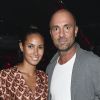 Christophe Dugarry et sa compagne Yasmina - Opening du Roxie Club à Paris le 10 octobre 2019. © Pierre Perusseau/Bestimage