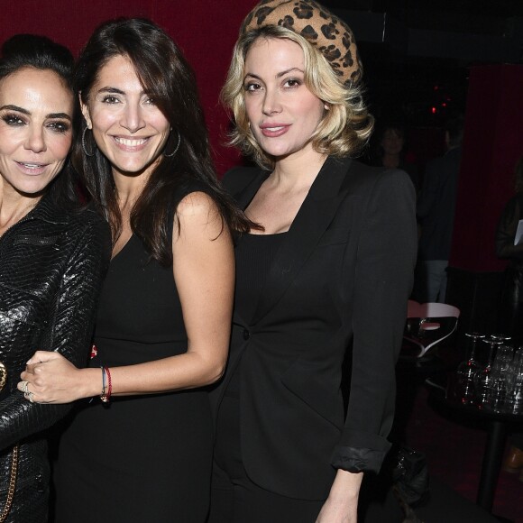 Sandra Sisley, l'actrice Caterina Murino et son amie - Opening du Roxie Club à Paris le 10 octobre 2019. © Pierre Perusseau/Bestimage