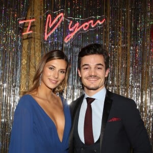 Camille Cerf (Miss France 2015) et son compagnon Cyrille lors du gala de charité le grand bal "ParAmour' à l'hôtel de ville de Paris, France, le 14 février 2019. L'ensemble des bénéfices récoltés lors de la soirée seront reversés à la lutte contre le sida (PARISSANSANSSIDA). © Denis Guignebourg/Bestimage