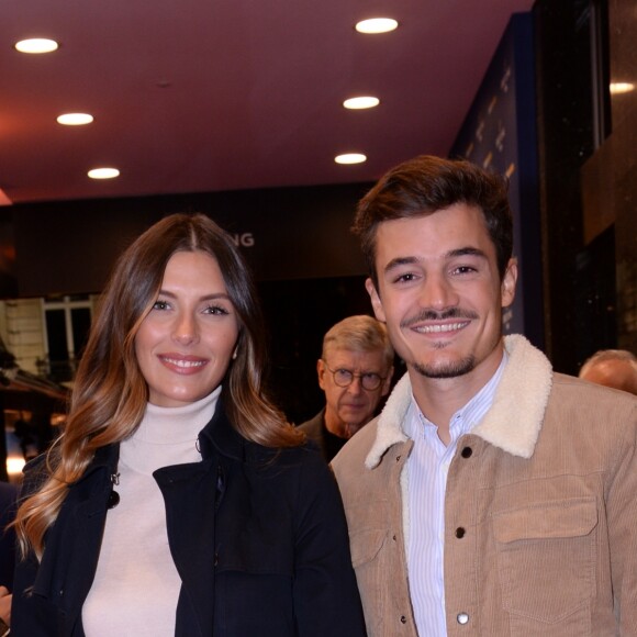 Camille Cerf (Miss France 2015) et son compagnon Cyrille lors de la soirée de réouverture de la boutique "Breitling", située rue de la Paix. Paris, le 3 octobre 2019. © Rachid Bellak/Bestimage