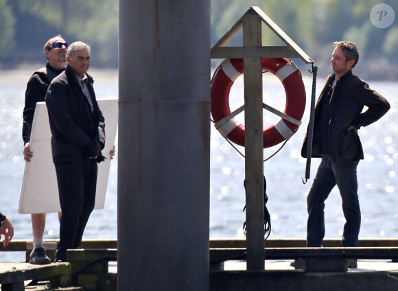 Robert Forster et John Simm - Exclusif - Tournage du film "Intruders" à Vancouver au Canada le 4 mai 2014.