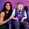 Le prince Harry, duc de Sussex, et Meghan Markle, duchesse de Sussex, lors du "WellChild Awards" à l'hôtel Royal Lancaster à Londres. Le 15 octobre 2019