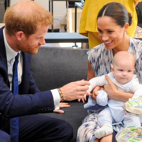 Le prince Harry, duc de Sussex, et Meghan Markle, duchesse de Sussex, avec leur fils Archie ont rencontré l'archevêque Desmond Tutu et sa femme à Cape Town, Afrique du Sud. Le 25 septembre 2019