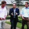 Matt Lauer interviewant les princes William et Harry pour la chaîne NBC à Londres en juin 2007 pour les dix ans de la mort de Lady Diana.