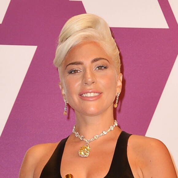 Lady Gaga (Oscar de la meilleure chanson originale pour "Shallow" dans le film "A Star is Born") - Pressroom de la 91e cérémonie des Oscars 2019 au théâtre Dolby à Los Angeles, le 24 février 2019.