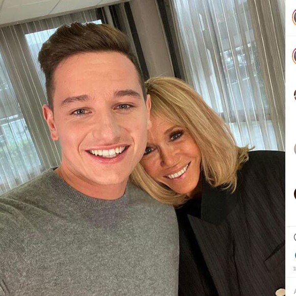 Florian Thauvin a rencontré Brigitte Macron à Marseille le 23 octobre 2019.