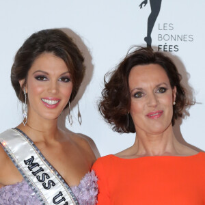 Iris Mittenaere (Miss Univers 2017) et sa mère Laurence Druart - Gala de charité au profit de l'association "Les Bonnes fées" à l'hôtel d'Evreux, Place Vendôme à Paris, le 20 mars 2017. © Christophe Aubert via Bestimage