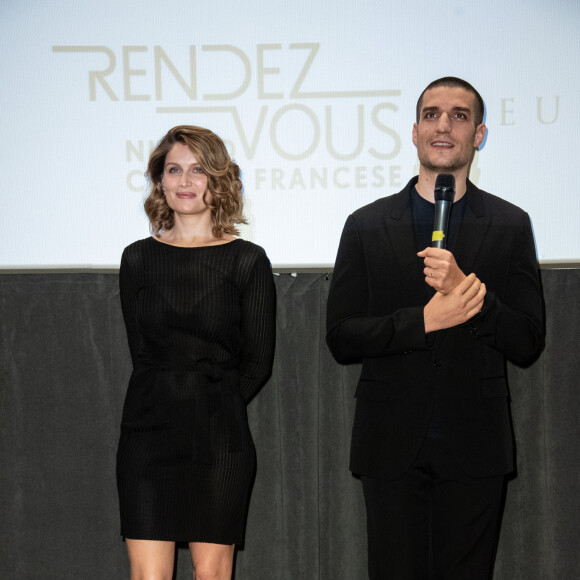 Laetitia Casta et son mari Louis Garrel lors de la première du film 'L'Homme fidèle' à Milan en Italie, le 6 avril 2019.