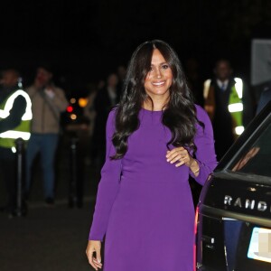 Meghan Markle, duchesse de Sussex, arrive à l'ouverture du sommet One Young au Royal Albert Hall à Londres le 22 octobre 2019.