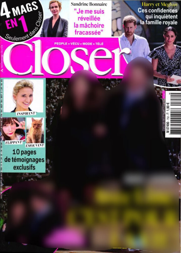 Couverture du magazine "Closer", numéro du 25 octobre 2019.
