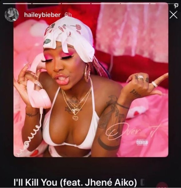 Le titre I'll Kill You posté par Hailey Baldwin le 23 octobre 2019.