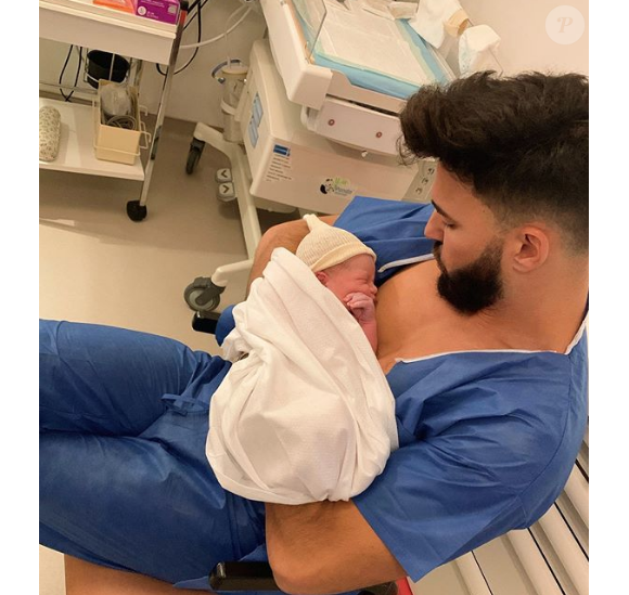 Thomas Vergara à l'hôpital avec son fils Milann, le 11 octobre 2019