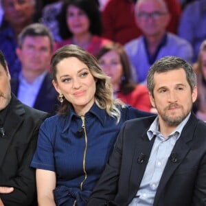 Exclusif - Gilles Lellouche, Marion Cotillard, Guillaume Canet et Michel Drucker - Enregistrement de l'émission "Vivement Dimanche prochain" présentée par M.Drucker et diffusée le 5 mai sur France 2. Le 29 avril 2019 © Guillaume Gaffiot / Bestimage