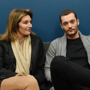 Cécilia Attias et son fils Louis Sarkozy à Paris le 29 octobre 2019. 