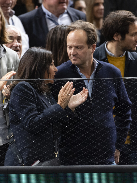 Anne Hidalgo (maire de Paris) et son mari Jean-Marc Germain - People lors de la finale du tournoi Rolex Paris Masters 2019 à Paris le 3 novembre 2019. © Veeren - Perusseau / BestImage