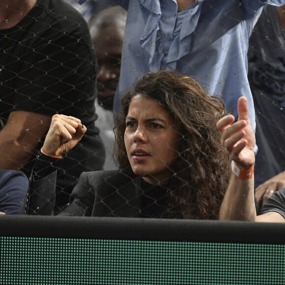 Noura El Shwekh (la femme de JW. Tsonga) dans les tribunes du match "Rafael Nadal - Jo-Wilfried Tsonga (7/6 - 6/1)" lors du tournoi Rolex Paris Masters 2019, le 1er novembre 2019. © Perusseau-Veeren/Bestimage  Celebrities in the stands of the match "Rafael Nadal - Jo-Wilfried Tsonga (7/6 - 6/1)" during the Rolex Paris Masters 2019 tournament on November 1st, 2019.01/11/2019 - Paris