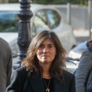 Emmanuelle Alt - Arrivées aux obsèques de Marie Laforêt en l'église Saint-Eustache à Paris. Le 7 novembre 2019.