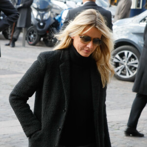 Sarah Lavoine - Arrivées aux obsèques de Marie Laforêt en l'église Saint-Eustache à Paris. Le 7 novembre 2019.