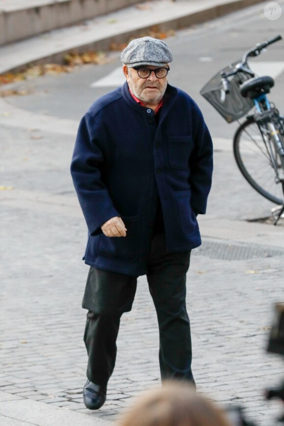 Jean Benguigui - Arrivées aux obsèques de Marie Laforêt en l'église Saint-Eustache à Paris. Le 7 novembre 2019.