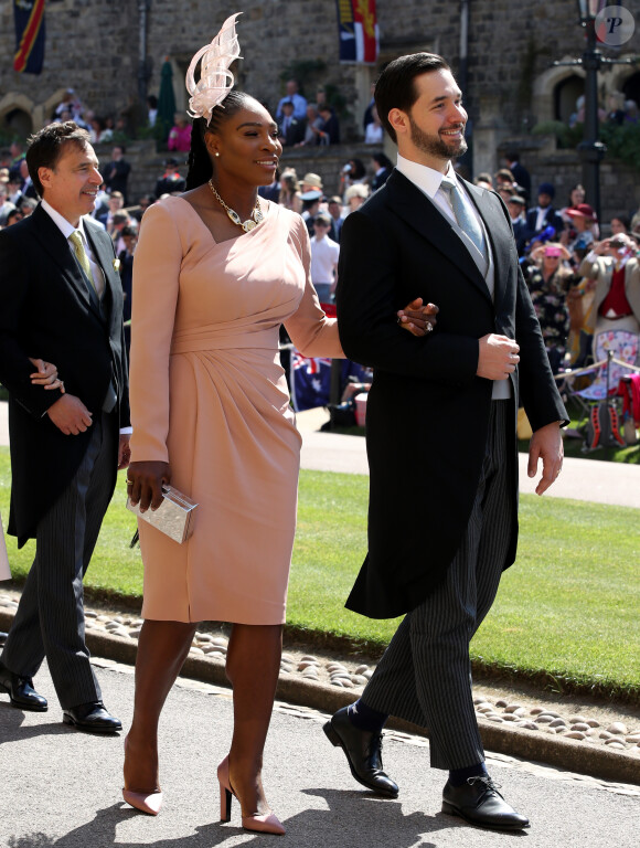Serena Williams et Alexis Ohanian - Les invités arrivent à la chapelle St. George pour le mariage du prince Harry et de Meghan Markle au château de Windsor, Royaume Uni, le 19 mai 2018.